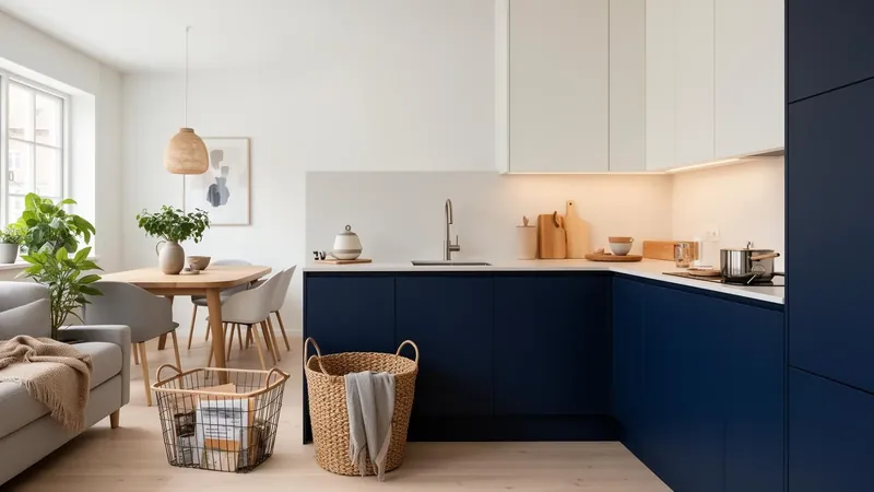 Lyst køkken og spisestue i en dansk lejlighed